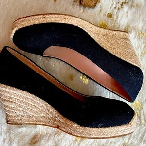 J.Crew Wedge Espadrille - Black - Size 9.5